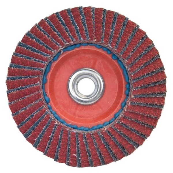 Disco de láminas Norton Co Red Head, R61/R822, Tipo 27, 4-1/2 x 5/8-11, Grano: 60, Alúmina Cerámica/Alúmina de Circonio - 636425-36148