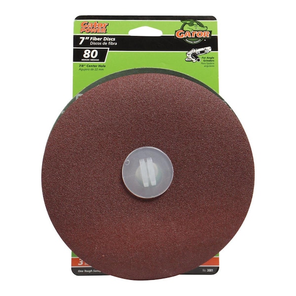 Disco de Lijado de Fibra de 7 pulgadas, 80 Granos, 3 piezas - 2004760