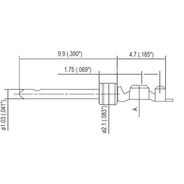 Amphenol Dsub  Stamped Signal 3A  Rr Crimping Pin  Awg 20 - L17RRD1M01100