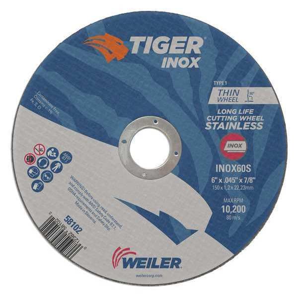 Tigre Inox CW, 6" x 0.045" x 7/8", 60, Tipo 1 - 58102