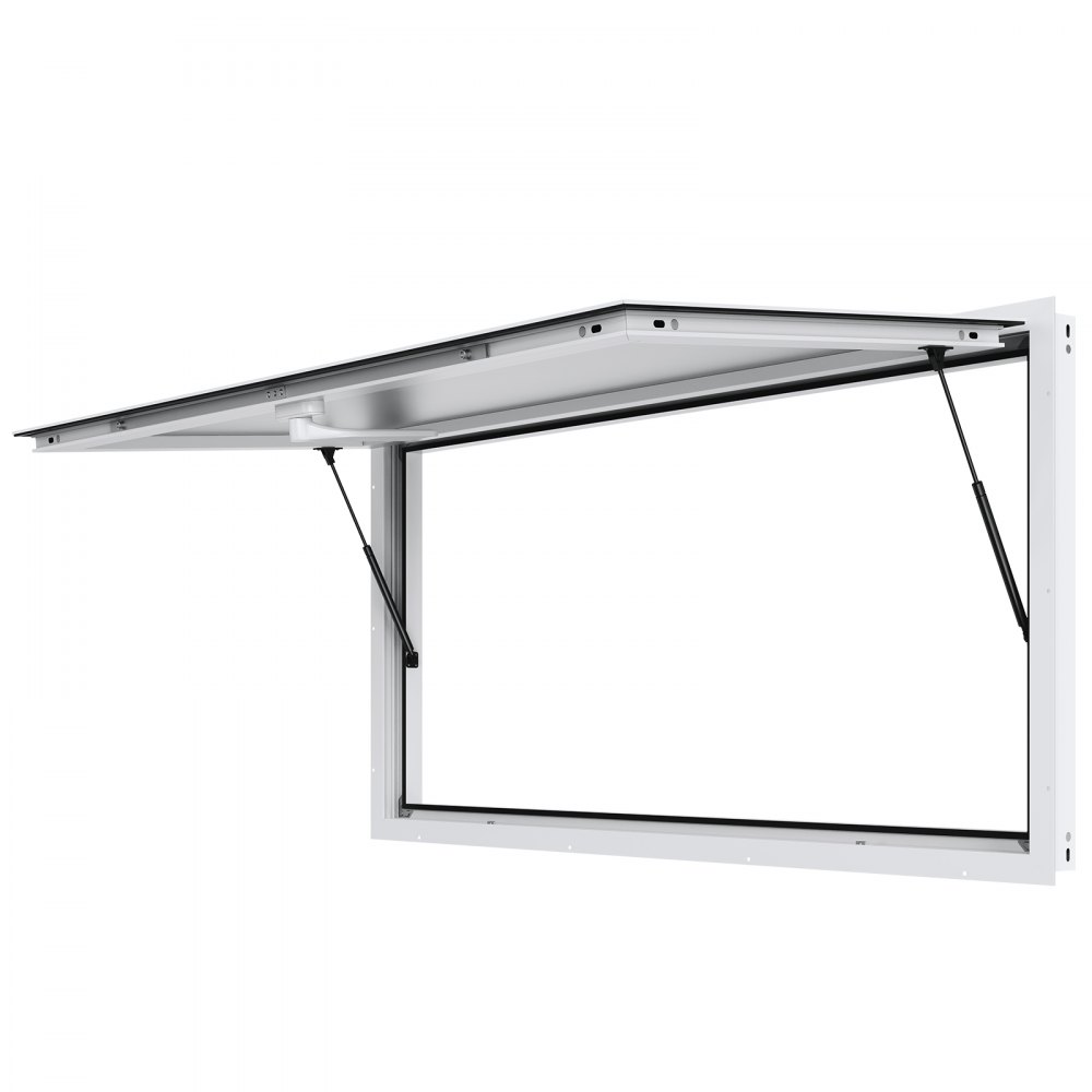 VEVOR Concession Window 64"x40", Aluminum Alloy Food Truck Service Window with Awning Door & Drag Hook, Up to 85 Degrees Stand Serving Window for Food Trucks Concession Trailers, Glass Not Included - FWCK64X40INCE43OAV0