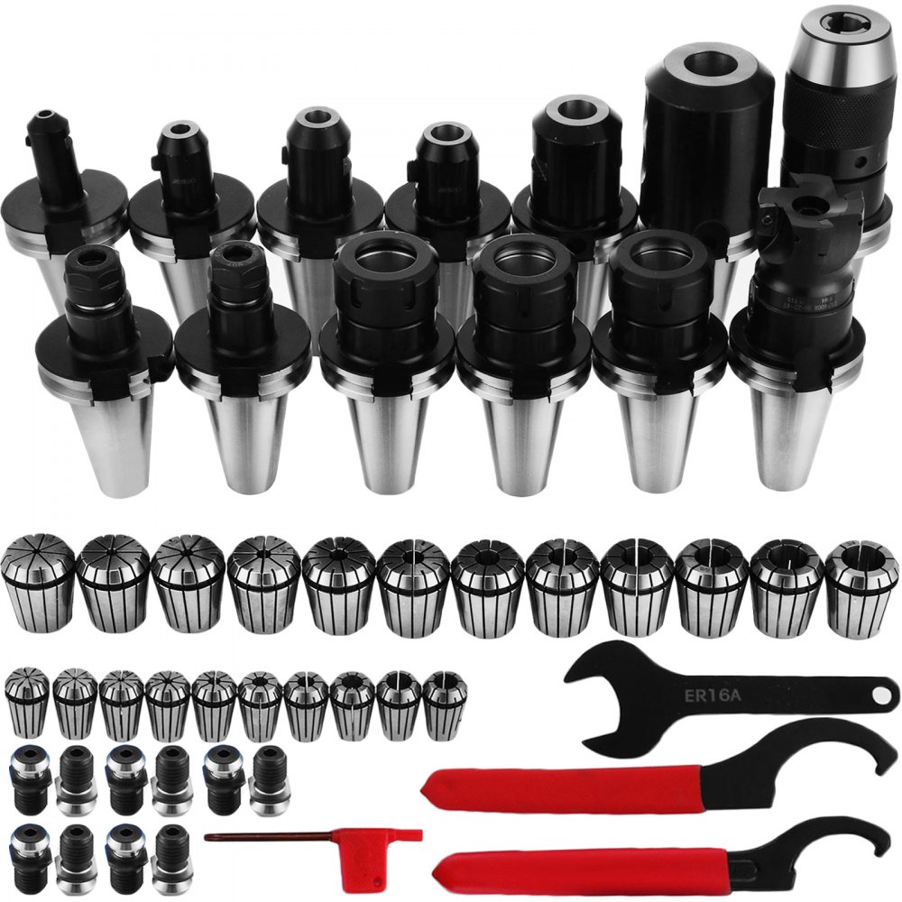 VEVOR Collet Set CAT40 ER32 CAT40 ER16 Spring Steel Collet Chuck Tooling Package for Milling Machine - CCDJJTZH000000001V0