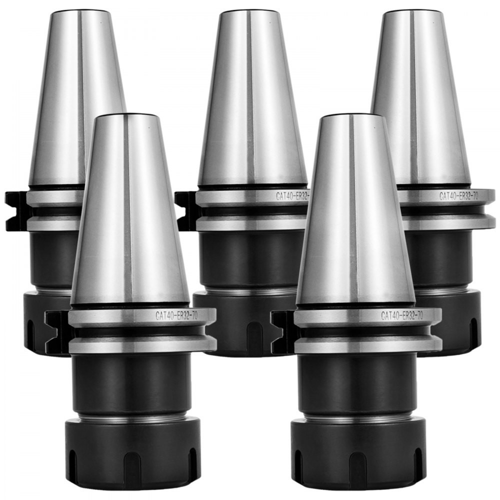 VEVOR 5 PCS Collet Set, CAT40 ER32 Collet Chuck, for CNC Engraving Machine & Milling Lathe Tool (CAT40 ER32) - CAT40-ER32JTDBZH1V0