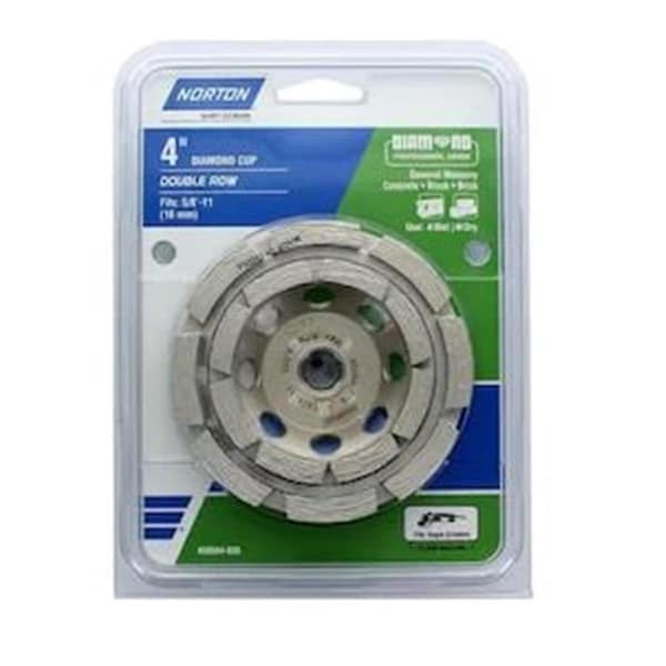 Rueda de copa de diamante de filas dobles de 4 pulgadas y grano 24 - 241436 de Gator Finishing