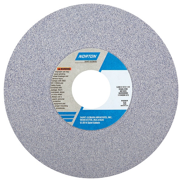 Norton Abrasives Disco de Esmerilado para Platillos, 6x1/2x1-1/4, AO, 60G, Paquete de 5 - 66252836966
