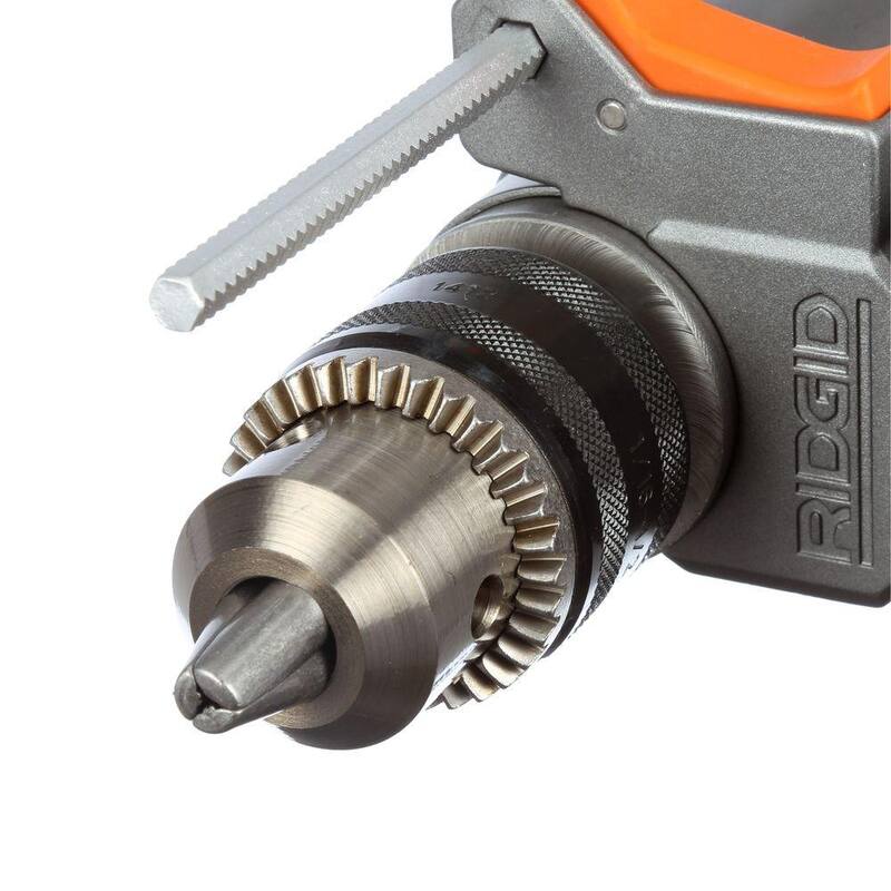 Taladro percutor eléctrico RIDGID de 8.5 amperios con cable de 1/2 pulgadas, modelo Heavy-Duty - R50111