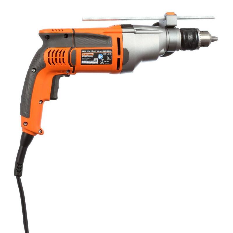Taladro percutor eléctrico RIDGID de 8.5 amperios con cable de 1/2 pulgadas, modelo Heavy-Duty - R50111