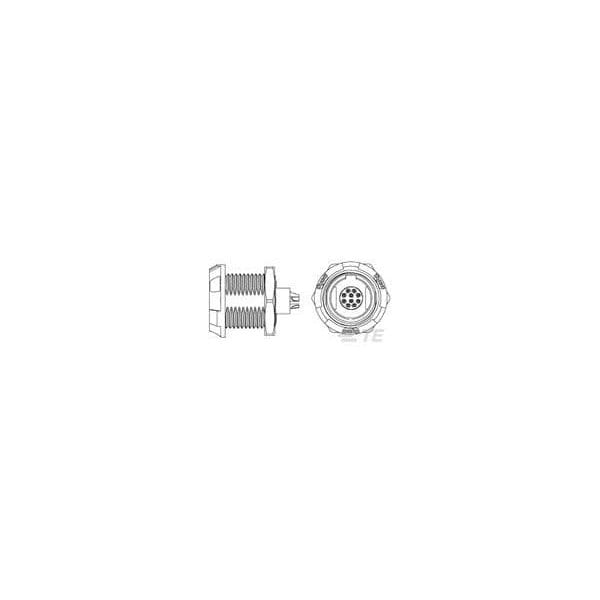 Te Connectivity Asy Recpt 10 Pos 0 Deg Gray  Gray Nut - 1877069-1