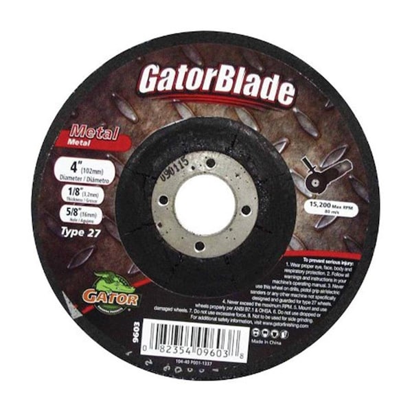 Gator Grit 9603 4 x 012 x 064 in Rueda de Esmerilado de Metal Blanco - 6406698