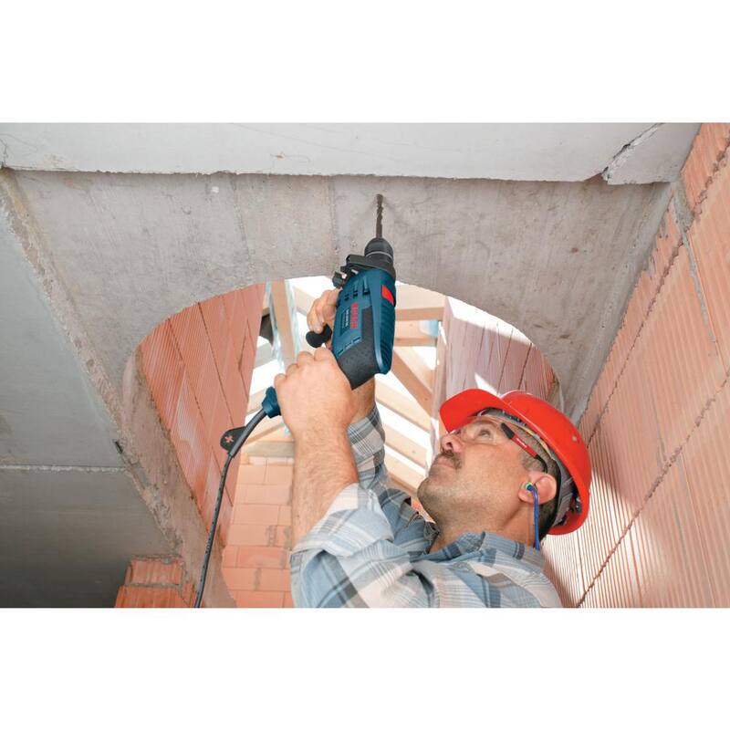 Bosch Taladro de martillo con cable de 7 amperes y velocidad variable de 1/2 pulgadas para concreto/mampostería con estuche rígido - 1191VSRK