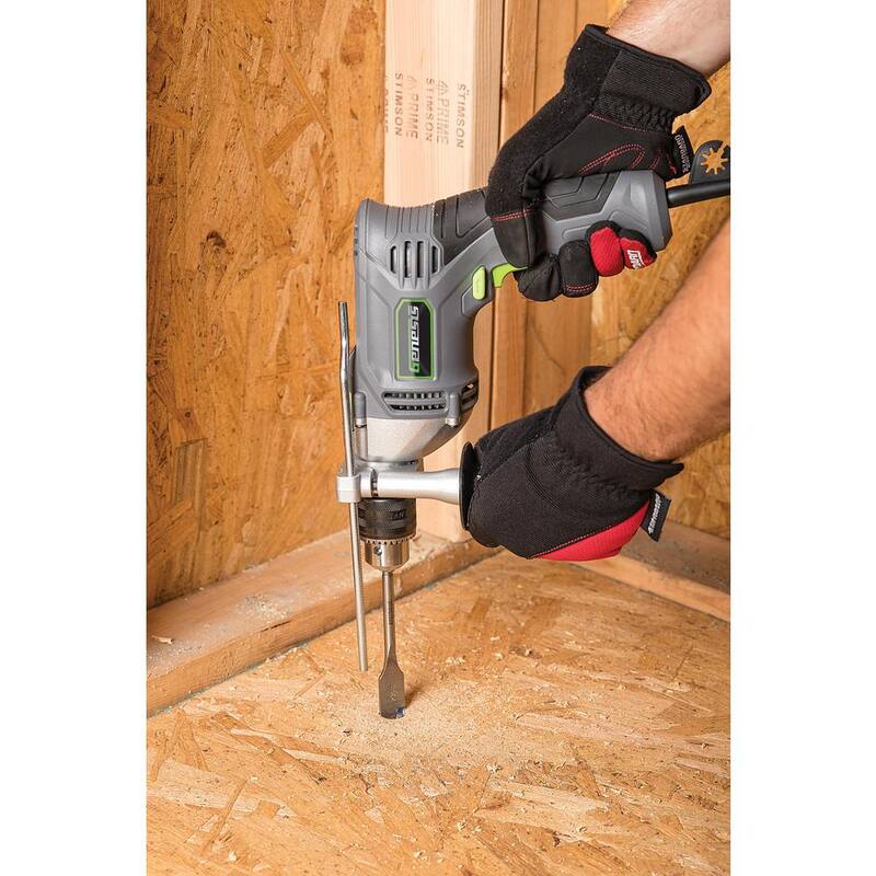 GENESIS Taladro Percutor de 7.5 Amperes y 1/2 pulg. con Velocidad Variable, Reversible, Mango de Control, Botón de Bloqueo y Mango Auxiliar - GHD1275