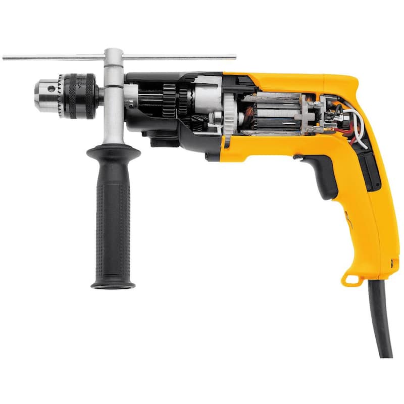 DEWALT Taladro percutor de doble rango de velocidad variable y reversa de 7.8 amperios y 1/2 pulgadas - DW505