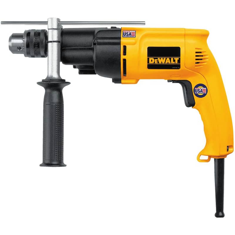 DEWALT Taladro percutor de doble rango de velocidad variable y reversa de 7.8 amperios y 1/2 pulgadas - DW505