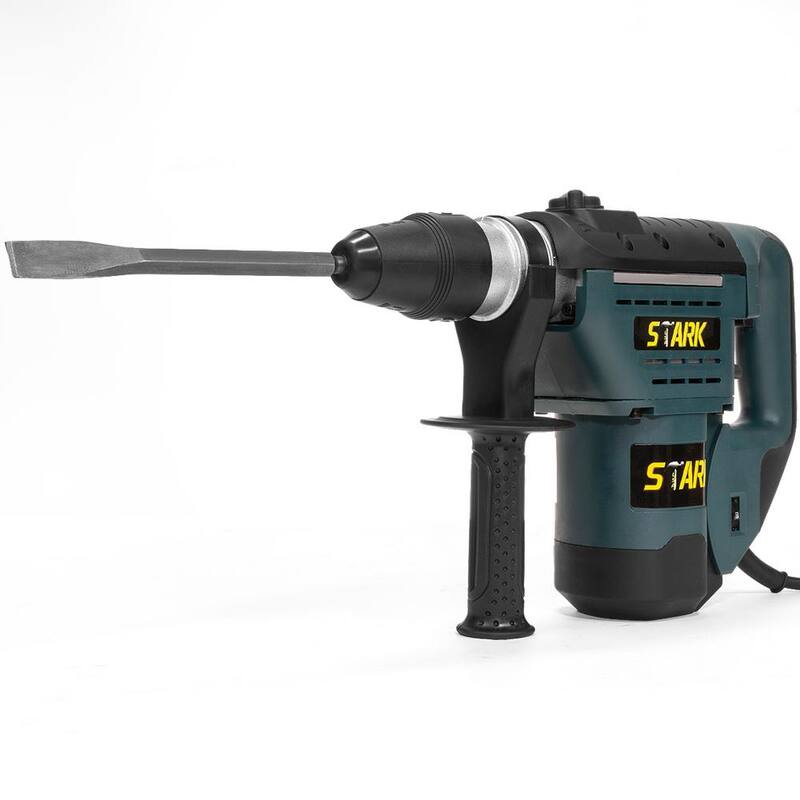 Martillo rotativo eléctrico SDS-Plus con cable de 1/2 pulgadas 8.3 amperios Stark con juego de brocas de cincel - 45351-H1