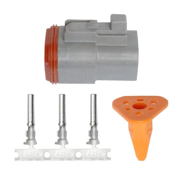 Pacer Group Pacer DT Deutsch Plug Repair Kit - 14-18 AWG 3 Position - TDT06F-3RS