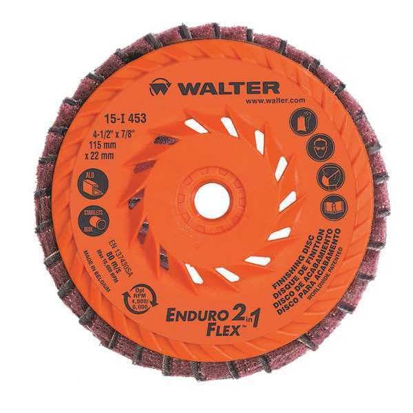 Disco abrasivo Walter Surface Technologies, Fino, Grano 150, 4-1/2" de diámetro - 15I453