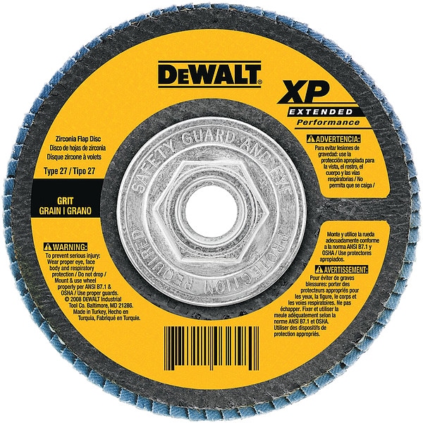 Dewalt disco de aletas HP tipo 27 de 4-1/2" x 5/8"-11 de grano 40 - DW8356