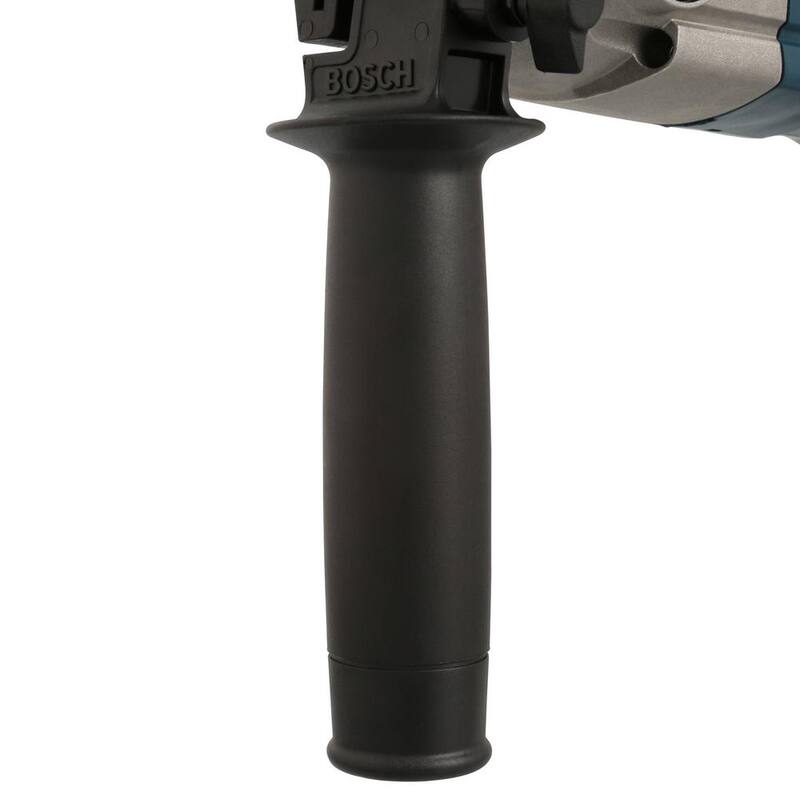 Martillo taladro Bosch con cable de 8.5 amperes de 1/2 pulgadas de concreto/mampostería de 2 velocidades con mango auxiliar y medidor de profundidad - HD18-2