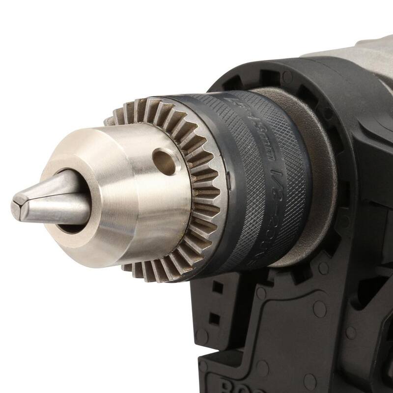 Martillo taladro Bosch con cable de 8.5 amperes de 1/2 pulgadas de concreto/mampostería de 2 velocidades con mango auxiliar y medidor de profundidad - HD18-2