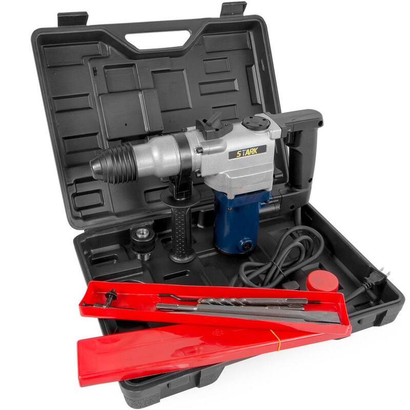 Martillo perforador rotativo con cable Stark de 6.7 amperes y SDS-Plus de 1/2 pulgada con puntas de cincel - 45350.