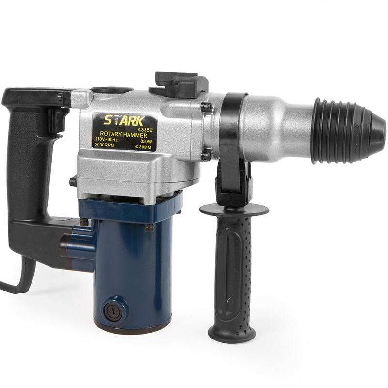 Martillo perforador rotativo con cable Stark de 6.7 amperes y SDS-Plus de 1/2 pulgada con puntas de cincel - 45350.