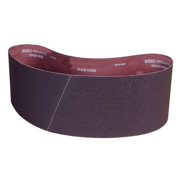 Banda de lijado Norton Abrasives, Recubierta, 4 pulgadas de ancho, 36 pulgadas de largo, 120 granos, Mediana, Óxido de aluminio, R228 Metalite, Café - 78072722080
