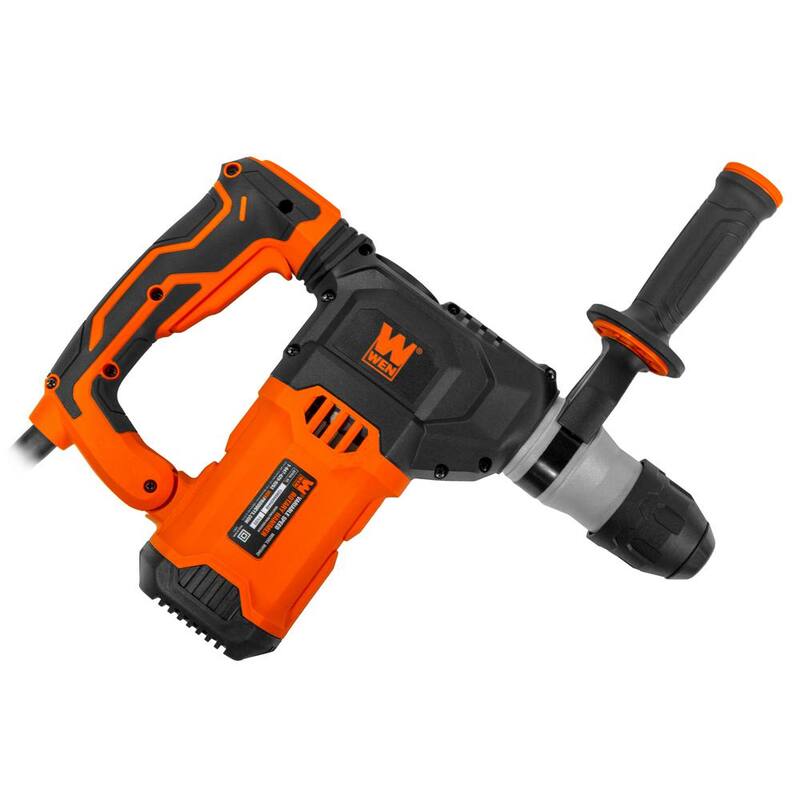 Martillo rotativo SDS Plus de velocidad variable de 12 amperes con cable de 1-3/16 pulgadas, kit con estuche, cinceles y brocas - RH1042