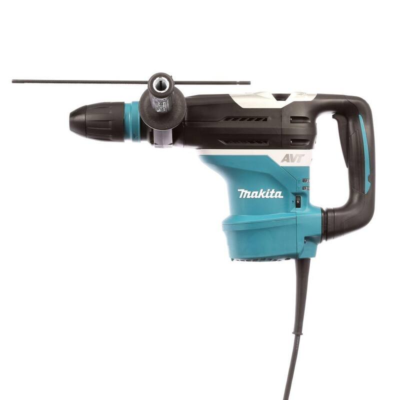 Martillo rotativo SDS-MAX con cable Makita de 11 amperios y 1-9/16 pulgadas con tecnología AVT (Anti-Vibration Technology) para concreto/mampostería con estuche resistente - HR4013C