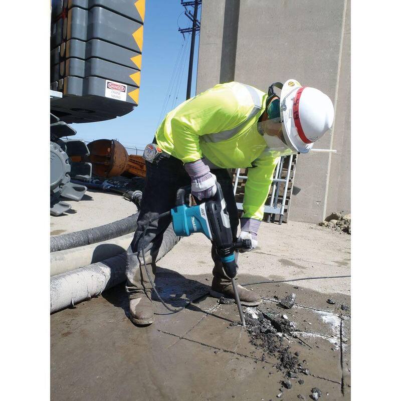 Martillo rotativo SDS-MAX con cable Makita de 11 amperios y 1-9/16 pulgadas con tecnología AVT (Anti-Vibration Technology) para concreto/mampostería con estuche resistente - HR4013C