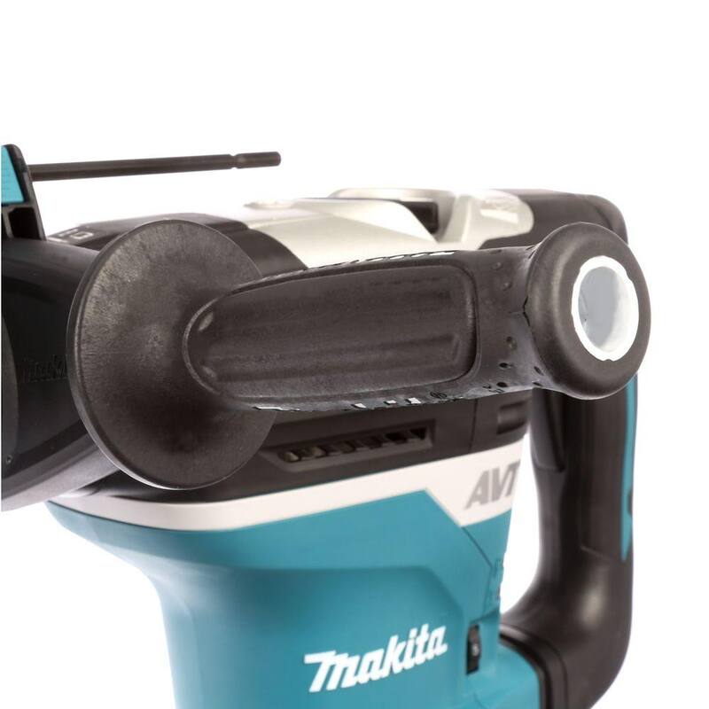 Martillo rotativo SDS-MAX con cable Makita de 11 amperios y 1-9/16 pulgadas con tecnología AVT (Anti-Vibration Technology) para concreto/mampostería con estuche resistente - HR4013C