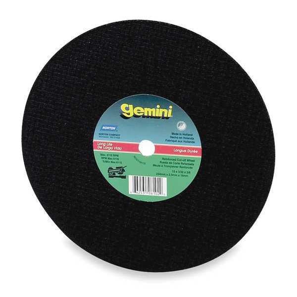 Norton Abrasives CutOff Wheel, Gemini, 16"x5/32"x1" - 66253410184