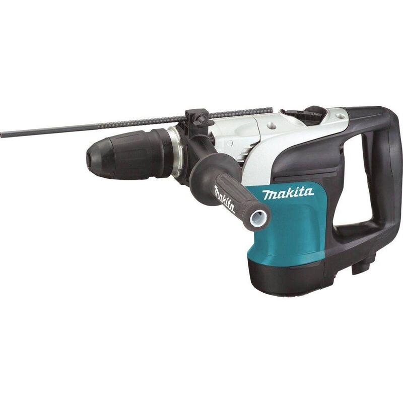 Martillo rotativo SDS-MAX de concreto/mampostería con cable de 10 Amp y 1-9/16 pulgadas de Makita con mango lateral y estuche rígido - HR4002