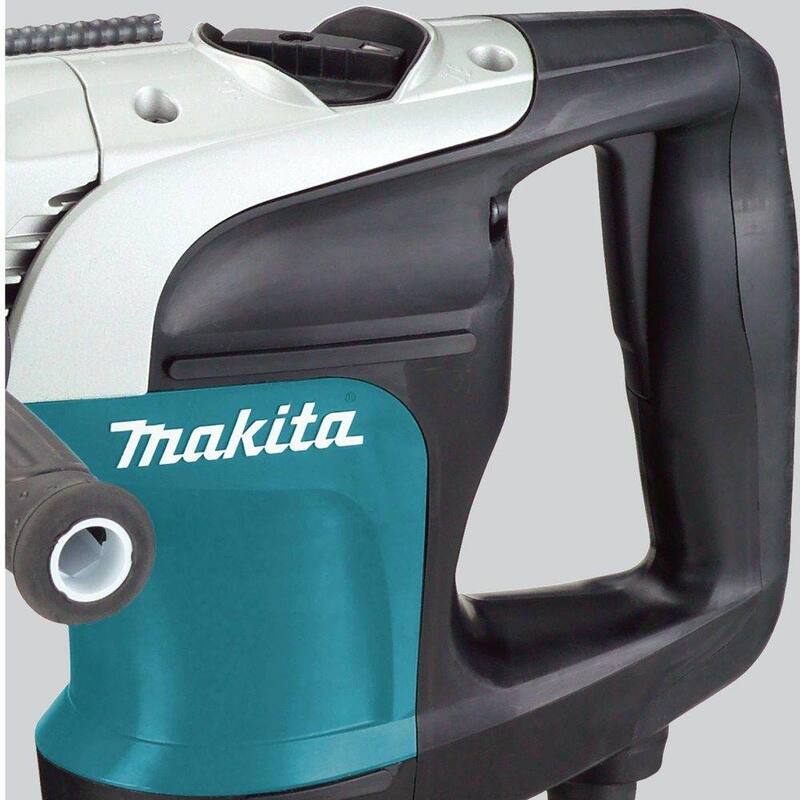 Martillo rotativo SDS-MAX de concreto/mampostería con cable de 10 Amp y 1-9/16 pulgadas de Makita con mango lateral y estuche rígido - HR4002