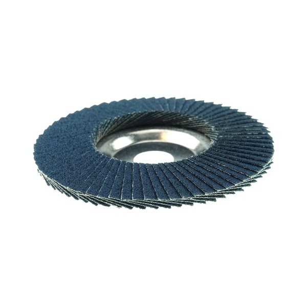 Disco de Láminas Conicas de 4" Weiler Tiger Disc, con respaldo de aluminio, 80Z, 5/8" - 50505