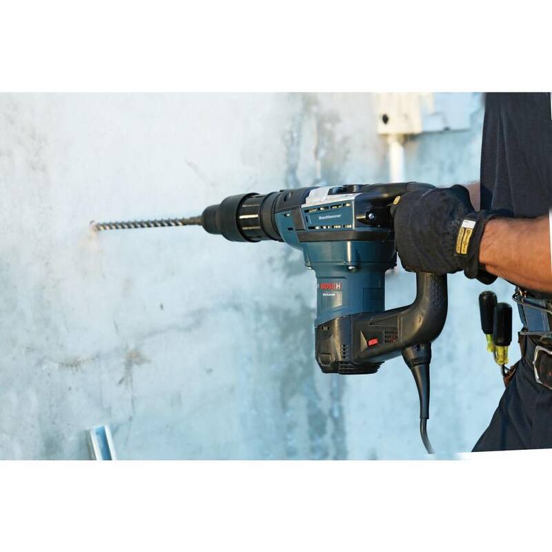 Martillo rotativo SDS-Max de concreto/mampostería con velocidad variable con cable de 12 amp, 1-9/16 pulgadas de Bosch con estuche de transporte - RH540M