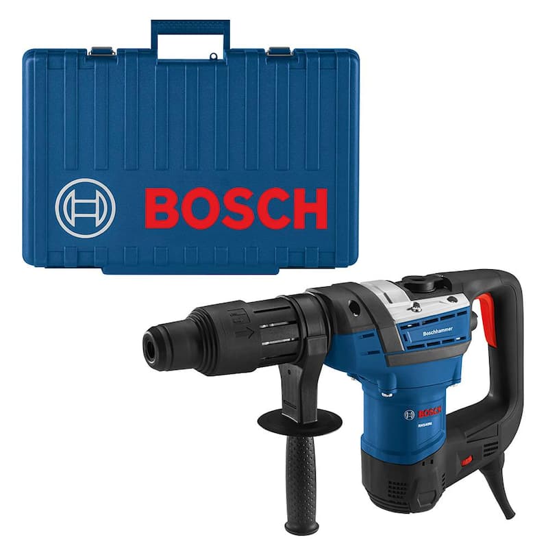 Martillo rotativo SDS-Max de concreto/mampostería con velocidad variable con cable de 12 amp, 1-9/16 pulgadas de Bosch con estuche de transporte - RH540M