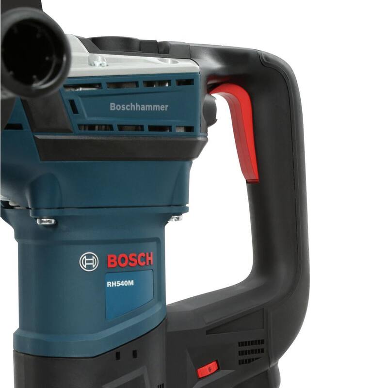 Martillo rotativo SDS-Max de concreto/mampostería con velocidad variable con cable de 12 amp, 1-9/16 pulgadas de Bosch con estuche de transporte - RH540M
