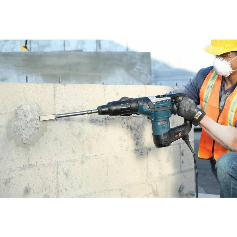 Martillo rotativo SDS-Max de concreto/mampostería con velocidad variable con cable de 12 amp, 1-9/16 pulgadas de Bosch con estuche de transporte - RH540M