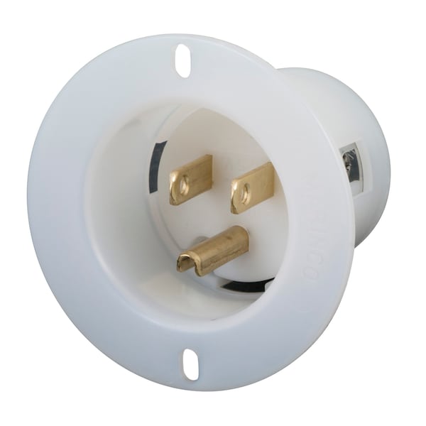 Marinco 5278 Marinco 15A 125V 2P 3W Flanged Inlet - 5278