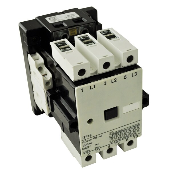 Brah Electric , Direct Replacement 85A 600V 3P with 110/120VAC Closing Coil for World Series Contactor 3TF49 - B3TF49