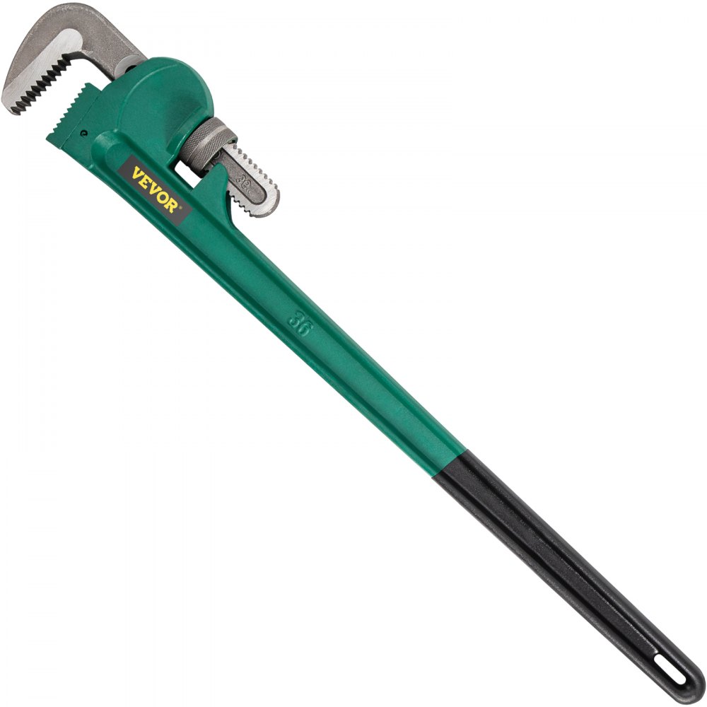VEVOR 36-Inch Cast Steel Straight Pipe Wrench Ideal for 2” to 3-1/2” Pipe Adjustable Plumbing Pipe Wrench Heavy Duty 5” Jaw capacity Plumbers Pliers Tool - 36YCGZQ0000000001V0