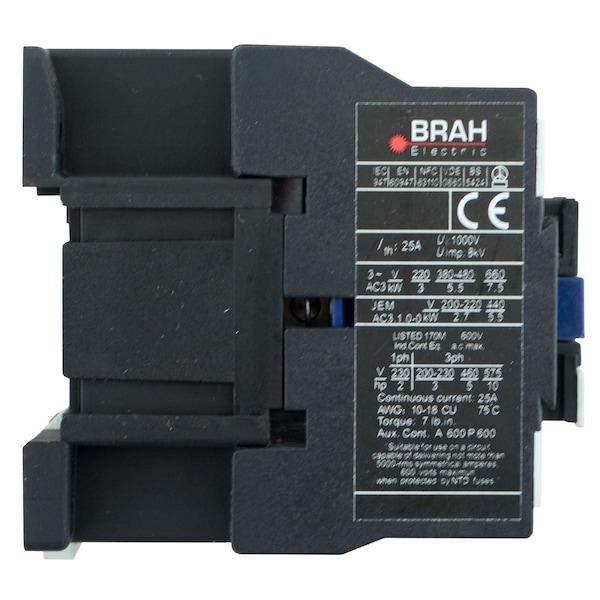 Brah Electric , Replacement 25A 600V 3P with 110/120VAC Closing Coil for TeSys D Contactor LC1D1201 - BLC1D1201