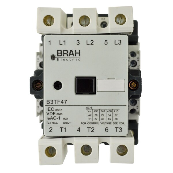 Brah Electric , Replacement 63A 600V 3P with 480VAC Coil for World Series Contactor 3TF4722-0AV0 - B3TF4722-0AV0
