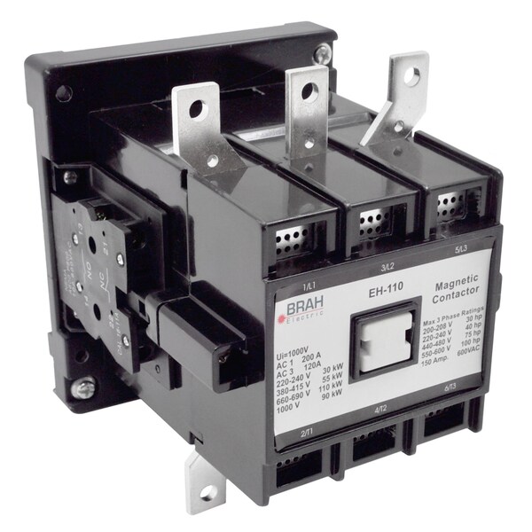 Brah Electric , Replacement 120A 600V 3P with 480VAC Coil for EH Series Contactor EH-110-30-22AS - BEH-110-30-22AS