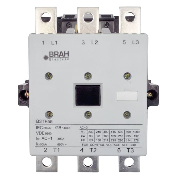 Brah Electric , Replacement 300A 600V 3P with 110/120VAC Closing Coil for World Series Contactor 3TF55 - B3TF55
