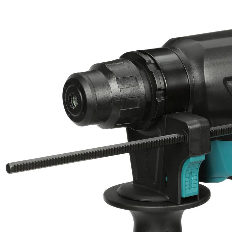 Martillo rotativo SDS-Plus para concreto/mampostería con cable de 1 pulgada y 8 amperes de Makita y esmeriladora angular con cable de 4-1/2 pulgadas en estuche rígido - HR2641X1
