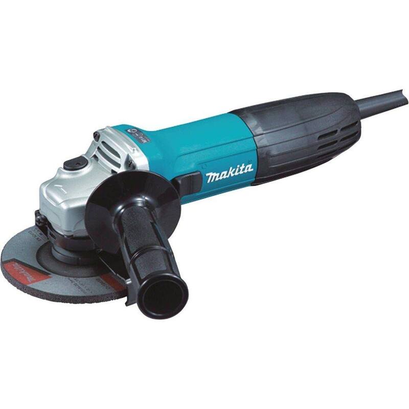 Martillo rotativo SDS-Plus para concreto/mampostería con cable de 1 pulgada y 8 amperes de Makita y esmeriladora angular con cable de 4-1/2 pulgadas en estuche rígido - HR2641X1