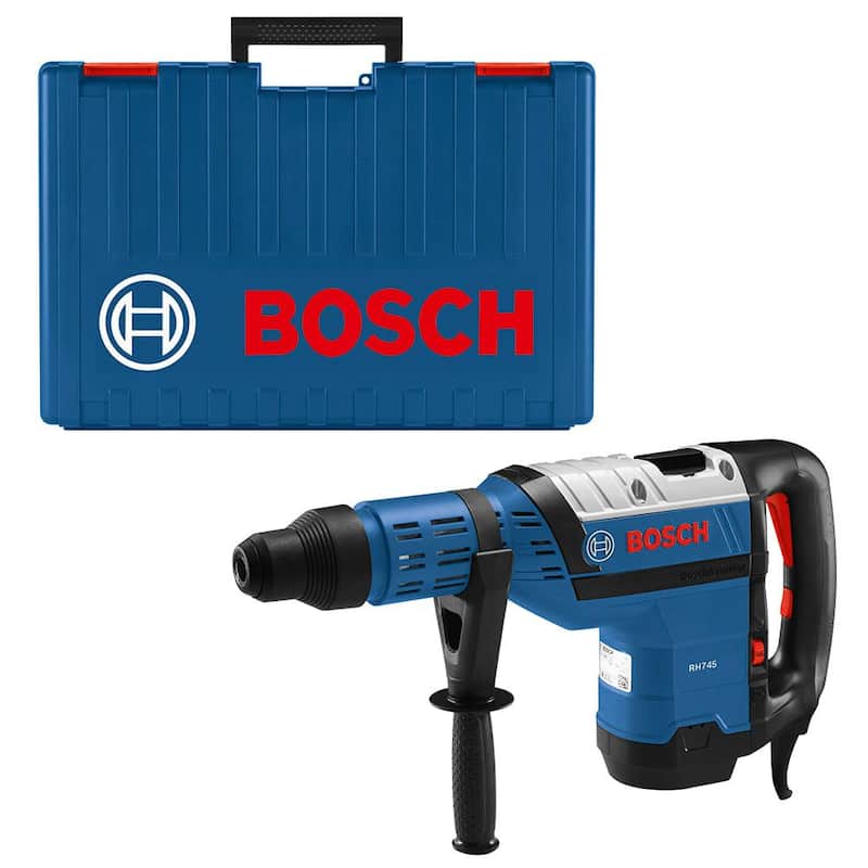 Bosch Taladro Rotativo con Martillo 1-3/4 in. con Cable de Velocidad Variable SDS-Max de 13.5 Amp con Estuche de Transporte - RH745
