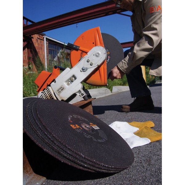 Rueda de corte de alta velocidad Bullard Abrasives, 14 x 1/8 x 1, paquete de 10 - 84433