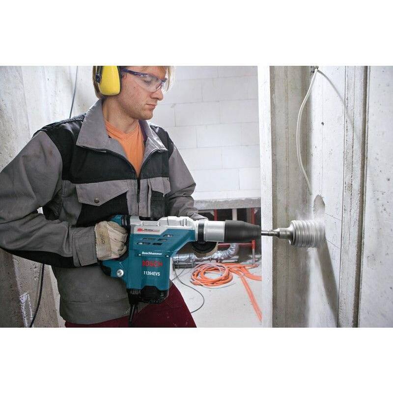 Martillo rotativo Bosch de 13 amperes con cable de 1-5/8 pulgadas SDS-max y velocidad variable con mango lateral auxiliar y estuche de transporte - 11264EVS
